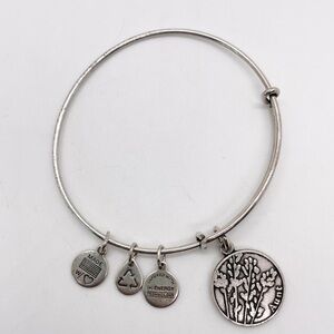Alex and Ani Silver Tone Aunt Charm Bracelet